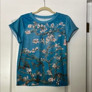 Women's T-shirt Van Gogh Almond Blossom Size S